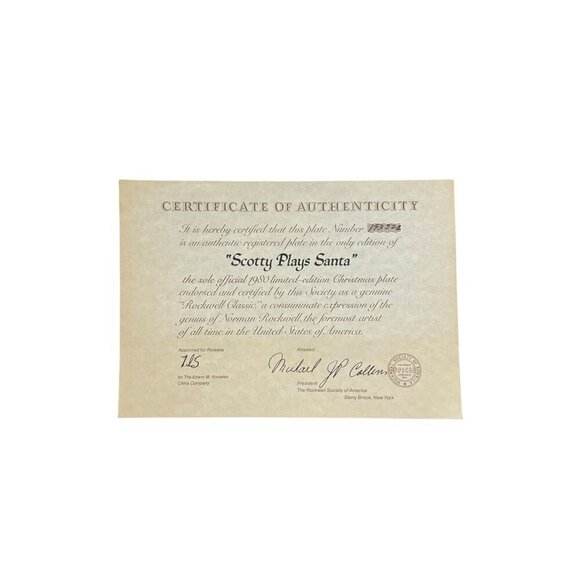 1980 Scotty Plays Santa Norman Rockwell Collector Plates - Picture 4 of 5